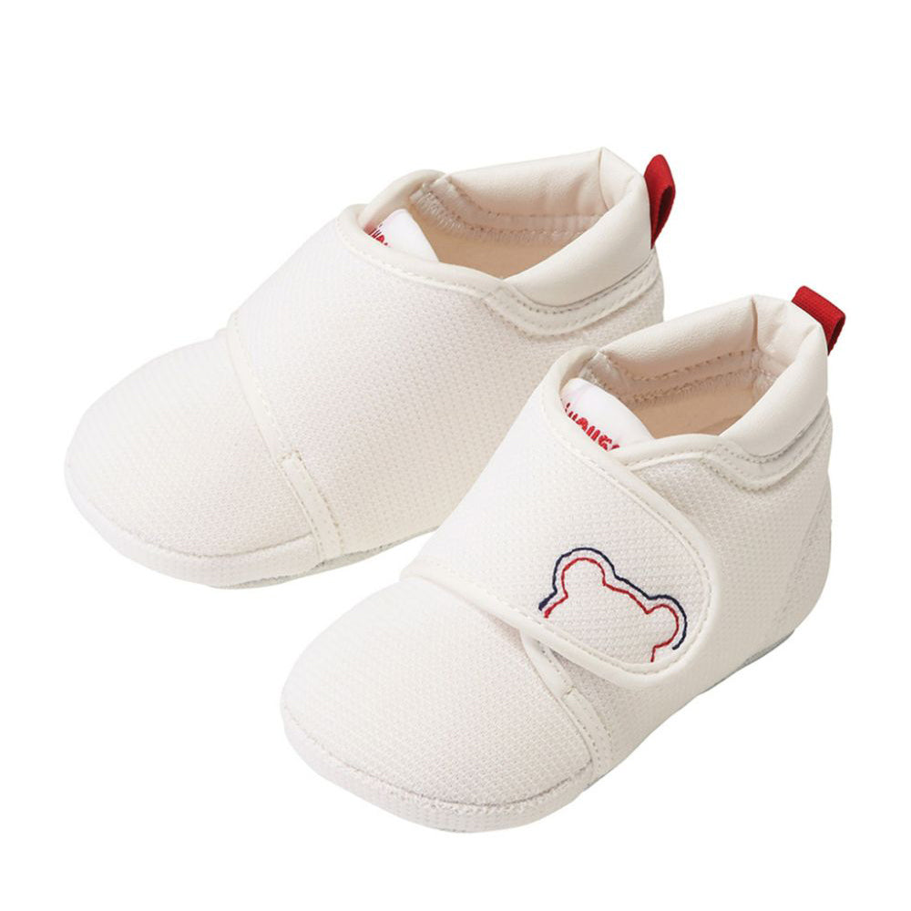 MIKIHOUSE New Double Row Embroidery + Antibacterial Material ，A section of toddler shoes /Award-winning shoes White