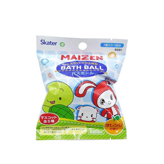 Japan Skater Toys Bath Ball， Soaking Ball, Dissolved with Toys Floating Out【Maizen Sisters】Orange Scent