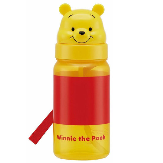 Japan Skater Heat-resistant Resin Winnie the Pooh Straw Water Bottle Children's Cup 350ml