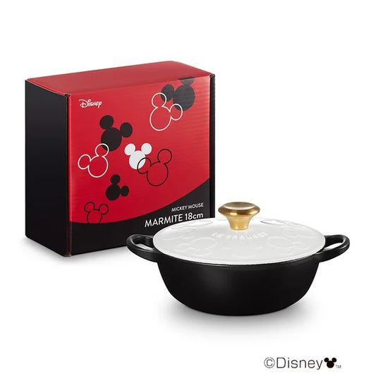 Le Creuset x Disney Mickey's Limited Edition White Cast Iron & Enamel Skillet 【18cm】