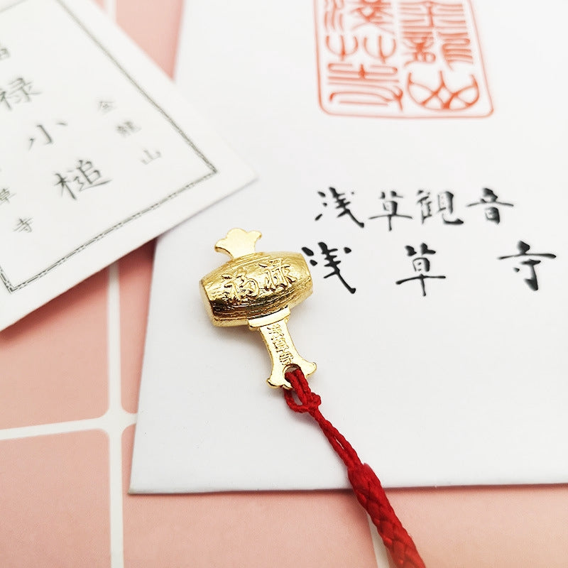 Tokyo Sensoji Temple Omamori【Lucky Hammer】Charm Amulet for Lucky Money