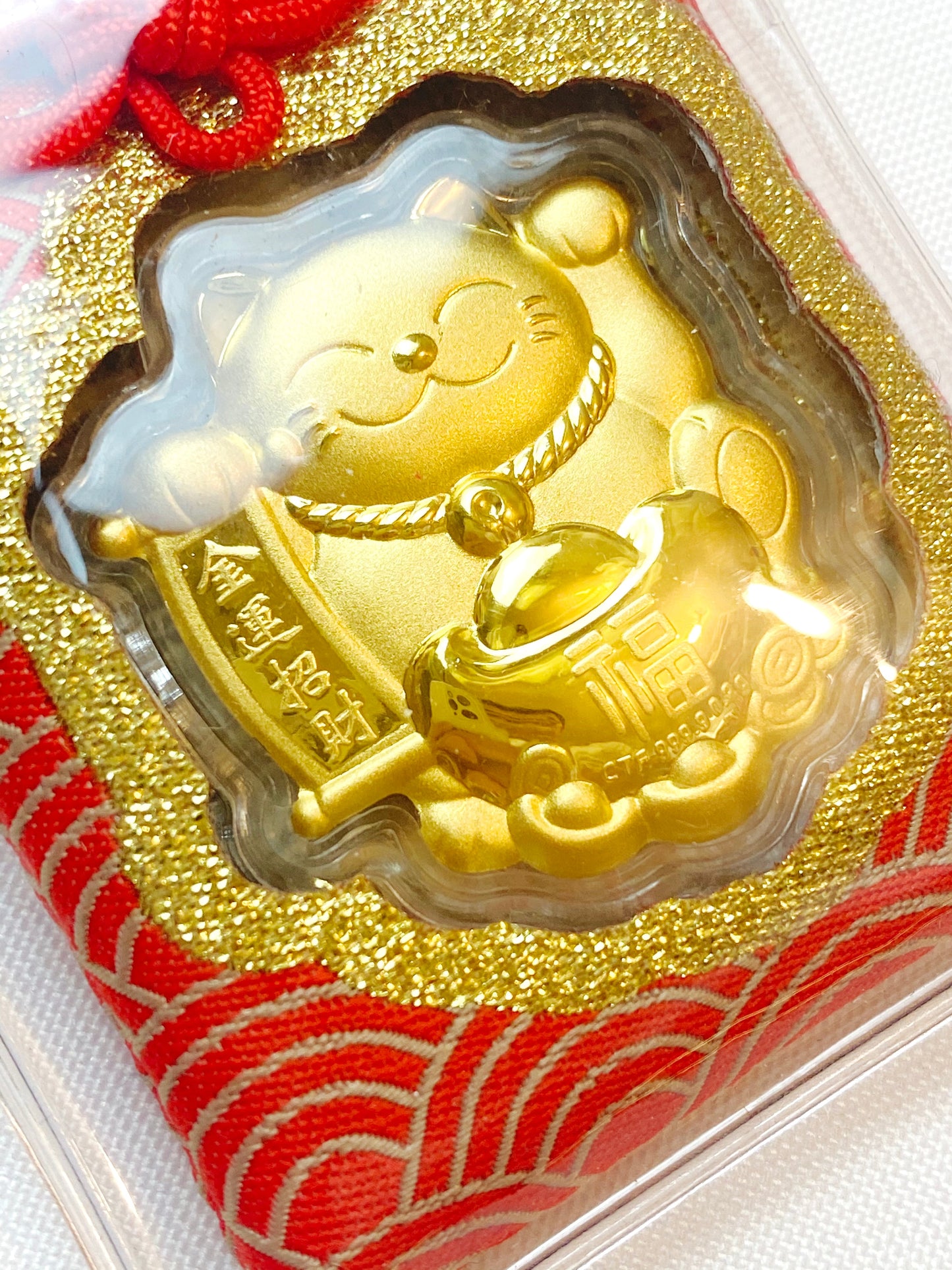 Chow Tai Fook Limited Pure Gold Omamori - Lucky Guard Charm Amulet