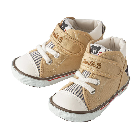 Japan,MIKIHOUSE, Second Stage Toddler Shoes Embroidered British Style Board Shoes Double.B Series