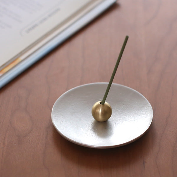 日本 能作Nousaku「丸」纯锡制两用香立 线香塔香可用