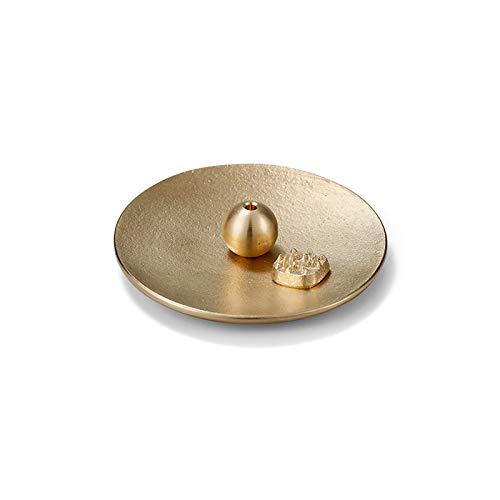 Nousaku 'Maru' Dual-Use Brass Incense Stand - Suitable for Stick and Cone Incense"