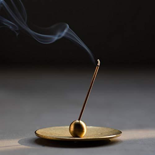 Nousaku 'Maru' Dual-Use Brass Incense Stand - Suitable for Stick and Cone Incense"